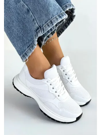 Slar Beyaz Cilt Bağcıklı Spor Ayakkabı Slar Beyaz Cilt Bağcıklı Spor Ayakkabı