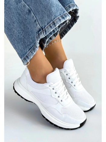 Slar Beyaz Cilt Bağcıklı Spor Ayakkabı Slar Beyaz Cilt Bağcıklı Spor Ayakkabı