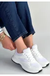 Slar Beyaz Cilt Spor Ayakkabı