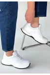 Slar Beyaz Cilt Spor Ayakkabı