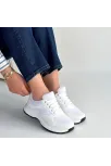 Slar Beyaz Cilt Spor Ayakkabı