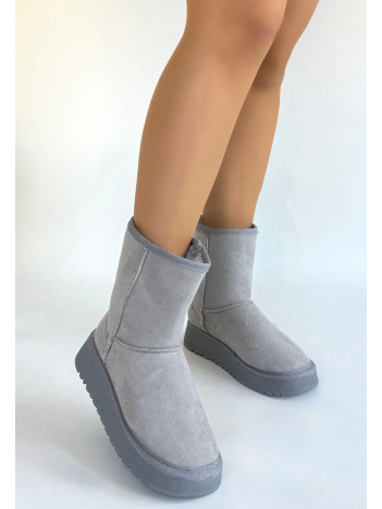 Sophia Gri Süet Bot Sophia Gri Süet Bot