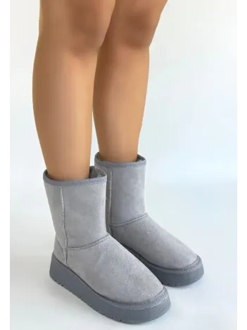 Sophia Gri Süet Bot Sophia Gri Süet Bot