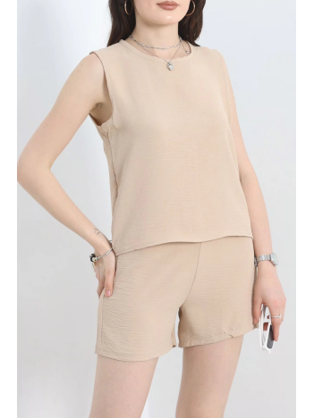 Şortlu Ayrobin takım bej Şortlu Ayrobin takım bej