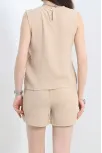 Şortlu Ayrobin Takım Bej