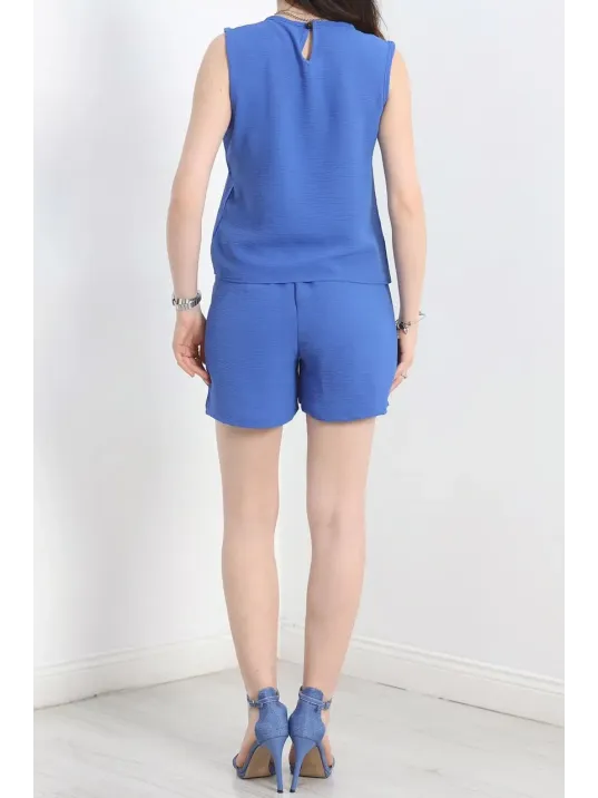 Şortlu Ayrobin Takım Mavi