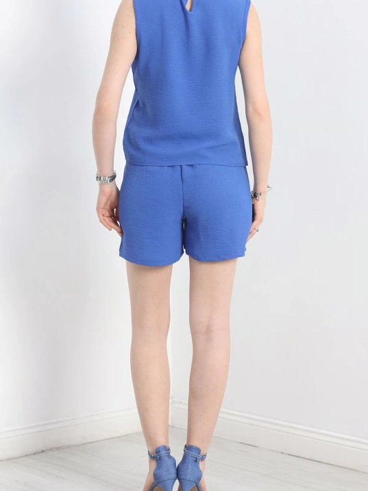 Şortlu Ayrobin takım mavi