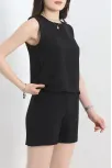 Şortlu Ayrobin Takım Siyah