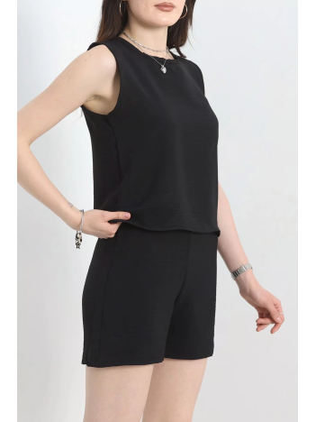 Şortlu Ayrobin takım siyah Şortlu Ayrobin takım siyah