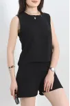 Şortlu Ayrobin Takım Siyah