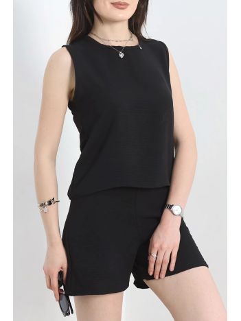 Şortlu Ayrobin takım siyah