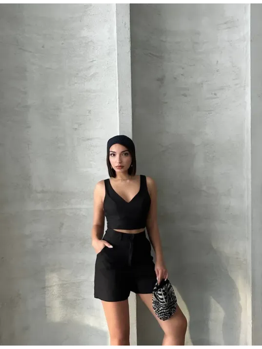 Şortlu Keten Takım S255014 Şortlu Keten Takım S255014