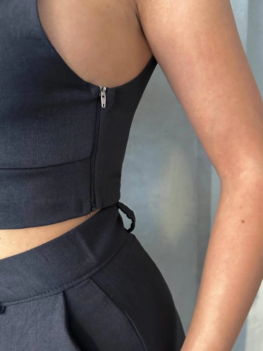 Şortlu keten takım s255014 Şortlu keten takım s255014