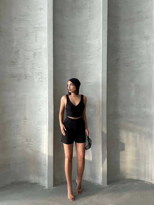 Şortlu keten takım s255014 Şortlu keten takım s255014