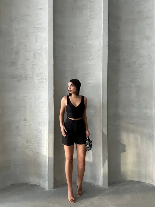 Şortlu Keten Takım S255014 Şortlu Keten Takım S255014