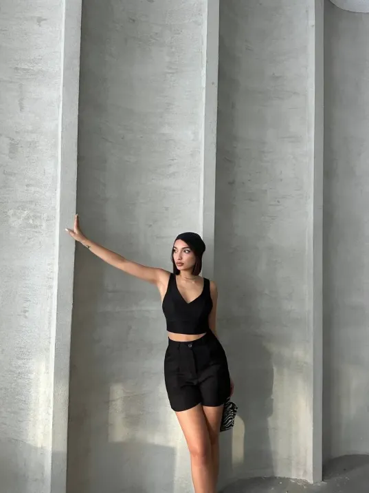 Şortlu Keten Takım S255014 Şortlu Keten Takım S255014