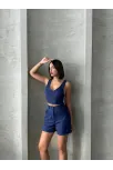 Şortlu Keten Takım S255014