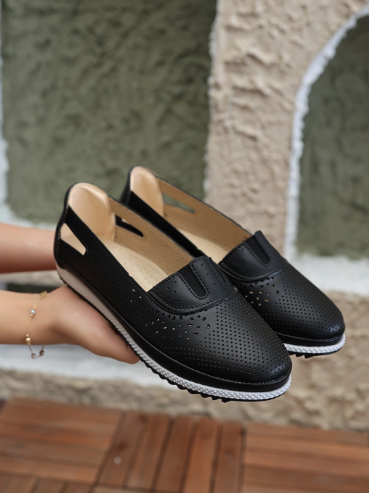 Stemi Siyah Cilt Babet Ayakkabı