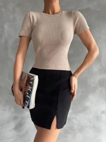 Taş Baskılı Kaş Korse Bluz