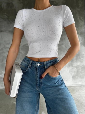 Taş baskılı kaş korse bluz Taş baskılı kaş korse bluz