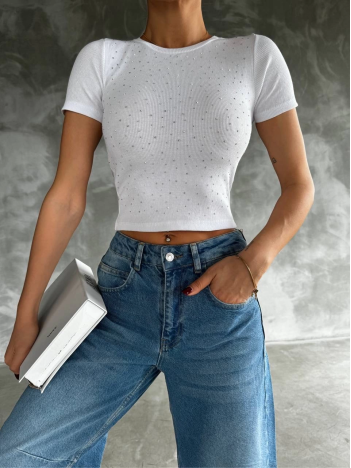 Taş baskılı kaş korse bluz Taş baskılı kaş korse bluz