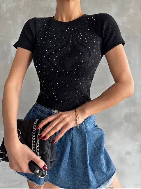 Taş Baskılı Kaş Korse Bluz