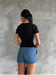 Taş Baskılı Kaş Korse Bluz