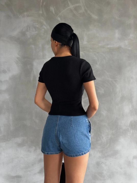 Taş baskılı kaş korse bluz Taş baskılı kaş korse bluz