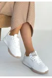 Tawen Beyaz Cilt Bağcıklı Spor Ayakkabı Tawen Beyaz Cilt Bağcıklı Spor Ayakkabı