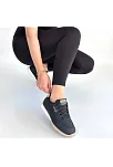 Tawen Siyah Cilt Bej Tabanlı Bağcıklı Spor Ayakkabı