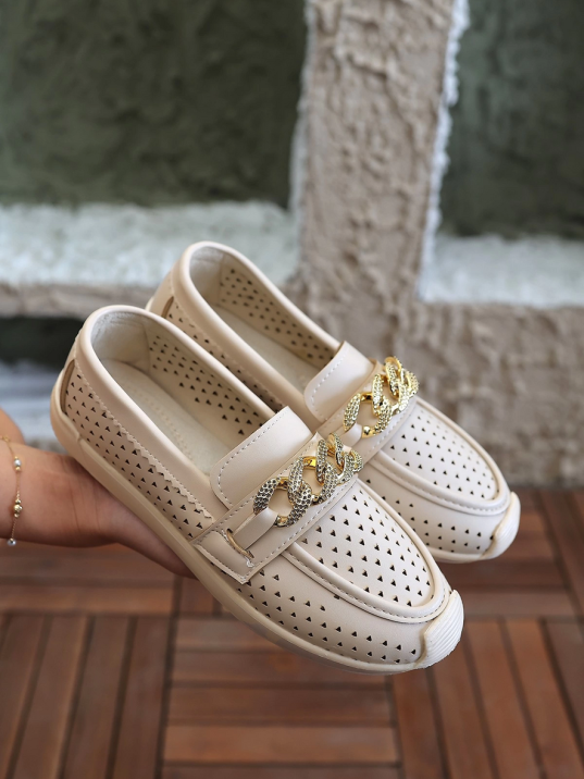 Tawin Bej Cilt Babet Ayakkabı