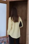 Tek Cepli Müslin Gömlek Sarı