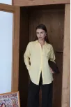 Tek Cepli Müslin Gömlek Sarı
