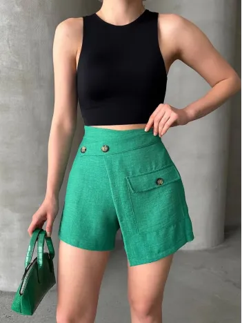 Tek Cepli Şort Etek