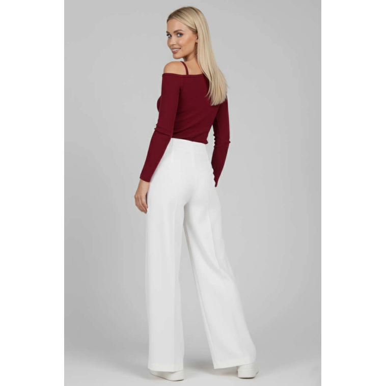 Tek Omuz İpli Bluz Bordo t4328 Tek Omuz İpli Bluz Bordo t4328