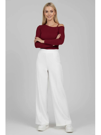 Tek Omuz İpli Bluz Bordo t4328 Tek Omuz İpli Bluz Bordo t4328