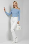 Tek Omuz İpli Bluz Mavi T4328
