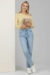 Tek Omuz İpli Bluz Sarı T4328