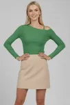 Tek Omuz İpli Bluz Yeşil T4328