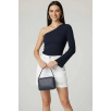 Tek Omuzlu Basic Bluz Lacivert T4275 Tek Omuzlu Basic Bluz Lacivert T4275