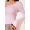 Tek Omuzlu Basic Bluz Pembe T4275