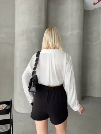 Tek Yırtmajlı Şort Etek