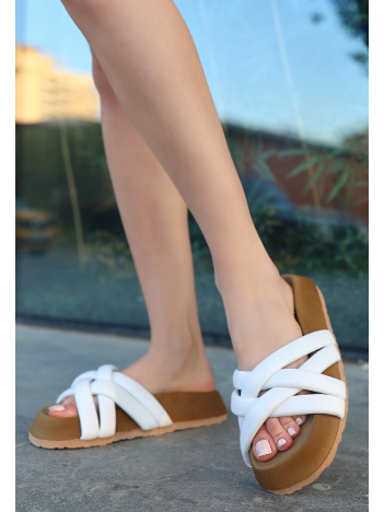 Tenda Beyaz Cilt Terlik Tenda Beyaz Cilt Terlik