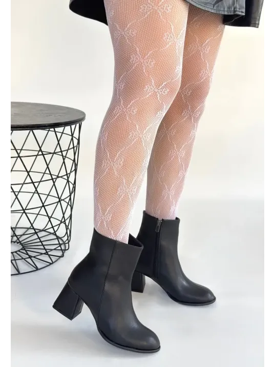Tendy Siyah Cilt Topuklu Bot Tendy Siyah Cilt Topuklu Bot