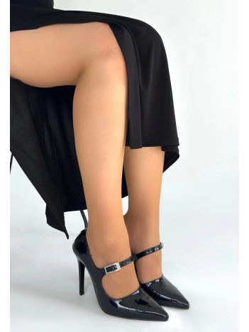 Tiej Siyah Rugan Stiletto Ayakkabı Tiej Siyah Rugan Stiletto Ayakkabı