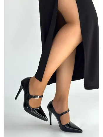 Tiej Siyah Rugan Stiletto Ayakkabı Tiej Siyah Rugan Stiletto Ayakkabı