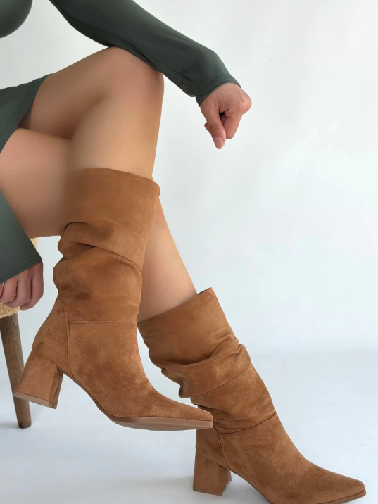 Titen Taba Süet Körüklü Çizme Titen Taba Süet Körüklü Çizme