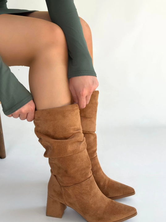 Titen Taba Süet Körüklü Çizme Titen Taba Süet Körüklü Çizme