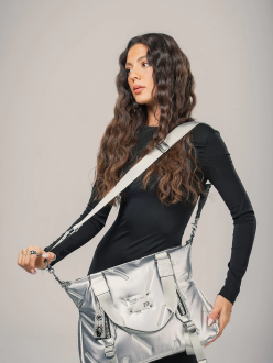 Tiven Gri Cilt Omuz Ve Kol Çantası