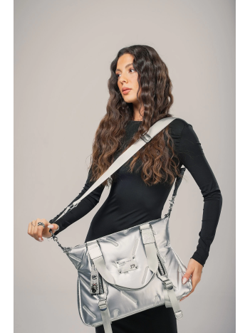 Tiven Gri Cilt Omuz Ve Kol Çantası